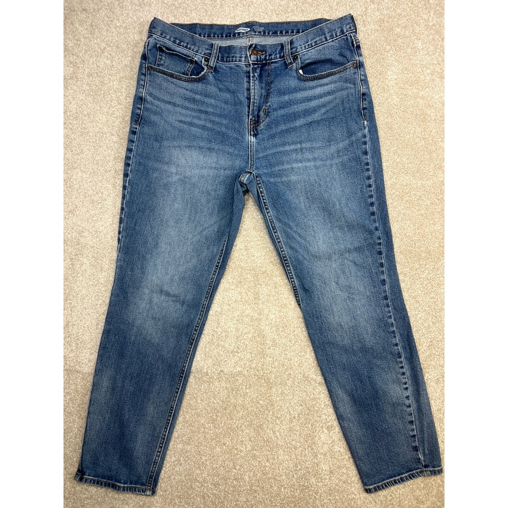 Old Navy Mens Athletic Taper Jeans‎ Blue Wash Stretch Denim Size 36x30